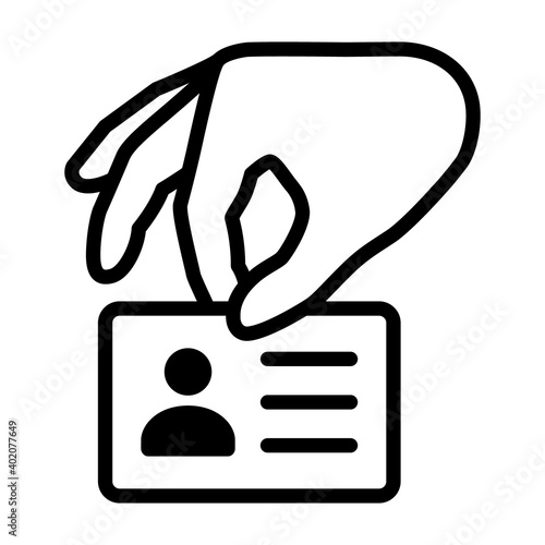Identity theft or identity fraud line art vector icon for apps and websites