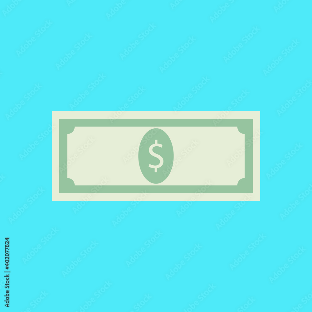 Dollar currency banknote green. Dollars bill, money banknote. Vector illustration. Dollar currency banknote green. Dollars bill, money banknote. Vector illustration.