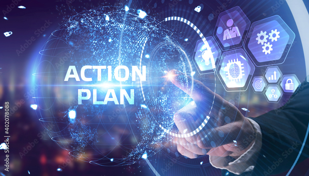 Fototapeta premium Business, Technology, Internet and network concept. Concept meaning proposed strategy or course of actions for certain time