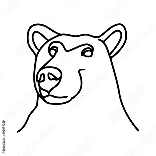 Fototapeta Naklejka Na Ścianę i Meble -  Animal bear icon design. Vector, clip art, illustration, line icon design style.