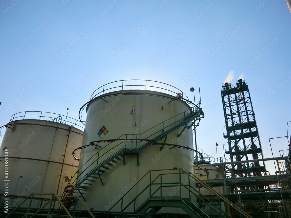 plant petrochemical In the daytime with copy space on top. plant petrochemical In the daytime with copy space on top.