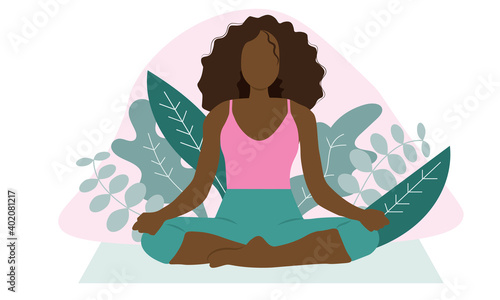 Woman doing yoga in nature