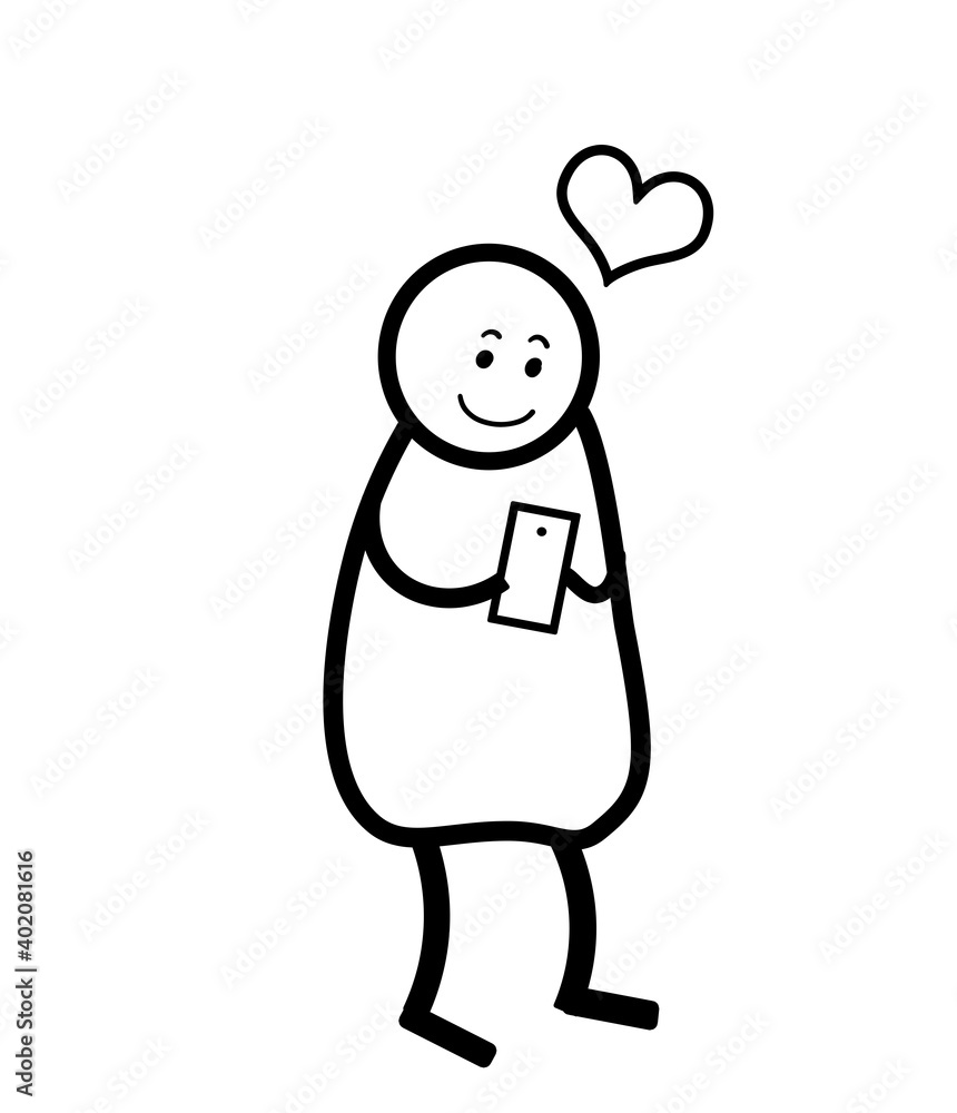 Stick man Love Mobile Phone Stick man Love Mobile Phone