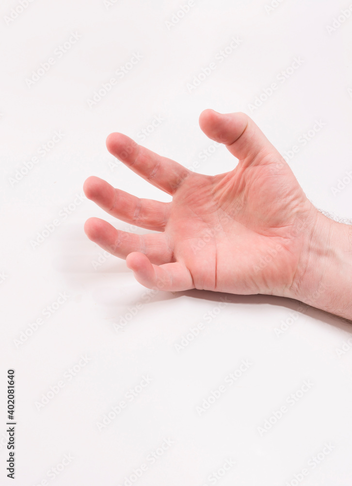 High resolution pain isolated caucasian hand High resolution pain isolated caucasian hand