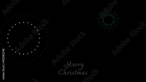 merry chirsmat and happy new year, with sparkling lights and fireworks