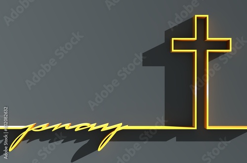 Canvas Print Christianity concept illustration