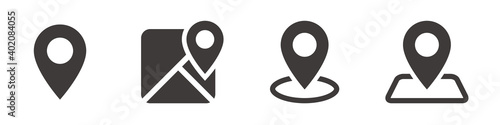 Maps pin icon. Location pin icon. Marker icon. Vector illustration.