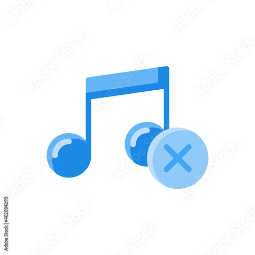 No sound icon in flat style isolated on white background. EPS 10