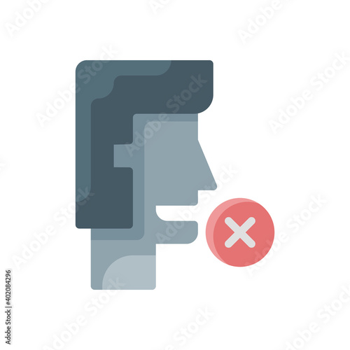 No sound icon in flat style isolated on white background. EPS 10