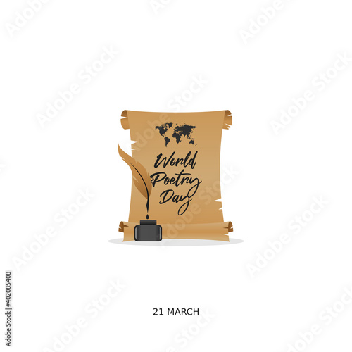 vector graphic of world poetry day good for world poetry day celebration. flat design. flyer design.flat illustration.