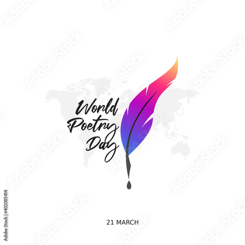 vector graphic of world poetry day good for world poetry day celebration. flat design. flyer design.flat illustration.