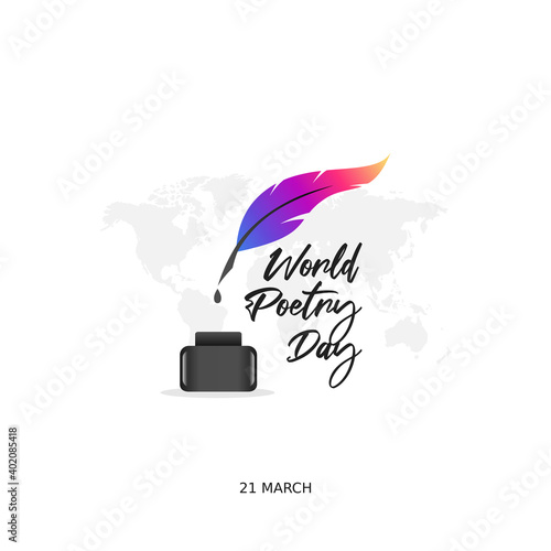vector graphic of world poetry day good for world poetry day celebration. flat design. flyer design.flat illustration.