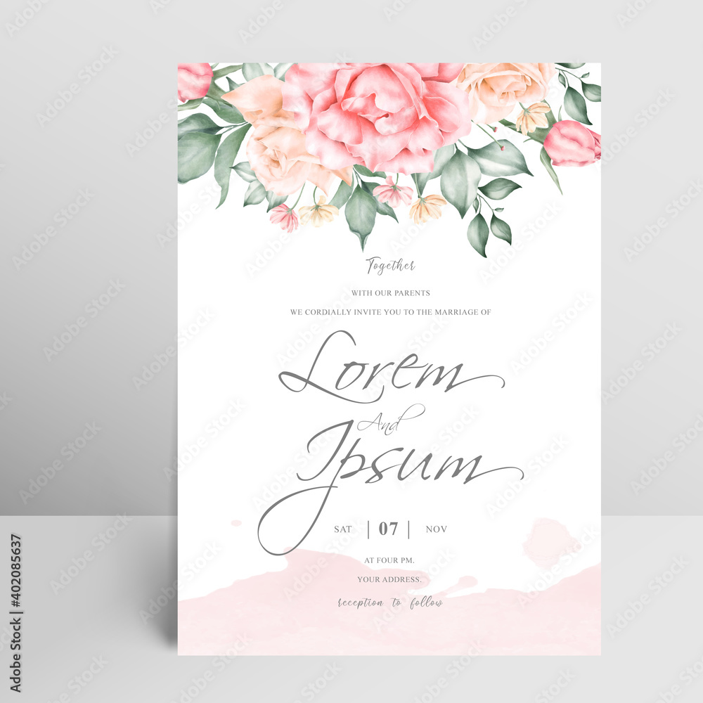 Elegant Wedding Invitation card set template