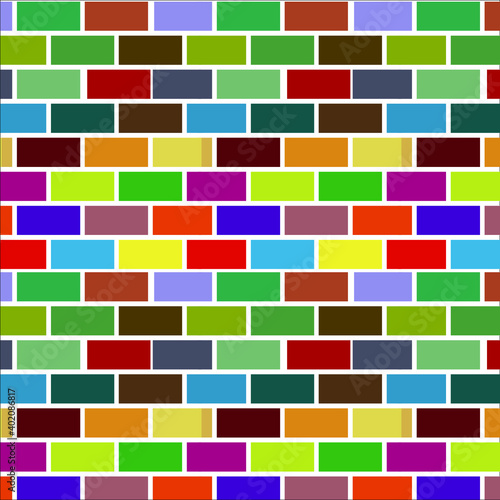 colorful brick wall background