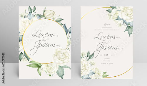 Elegant Wedding Invitation card set template