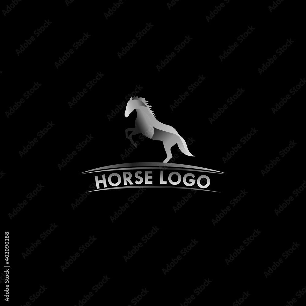 Obraz premium Horse Logo Vector Design For Banner Print and Greeting Background