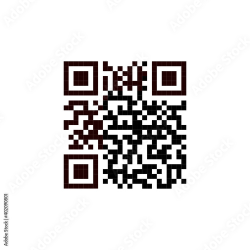 sample Qr code isolate on white background.