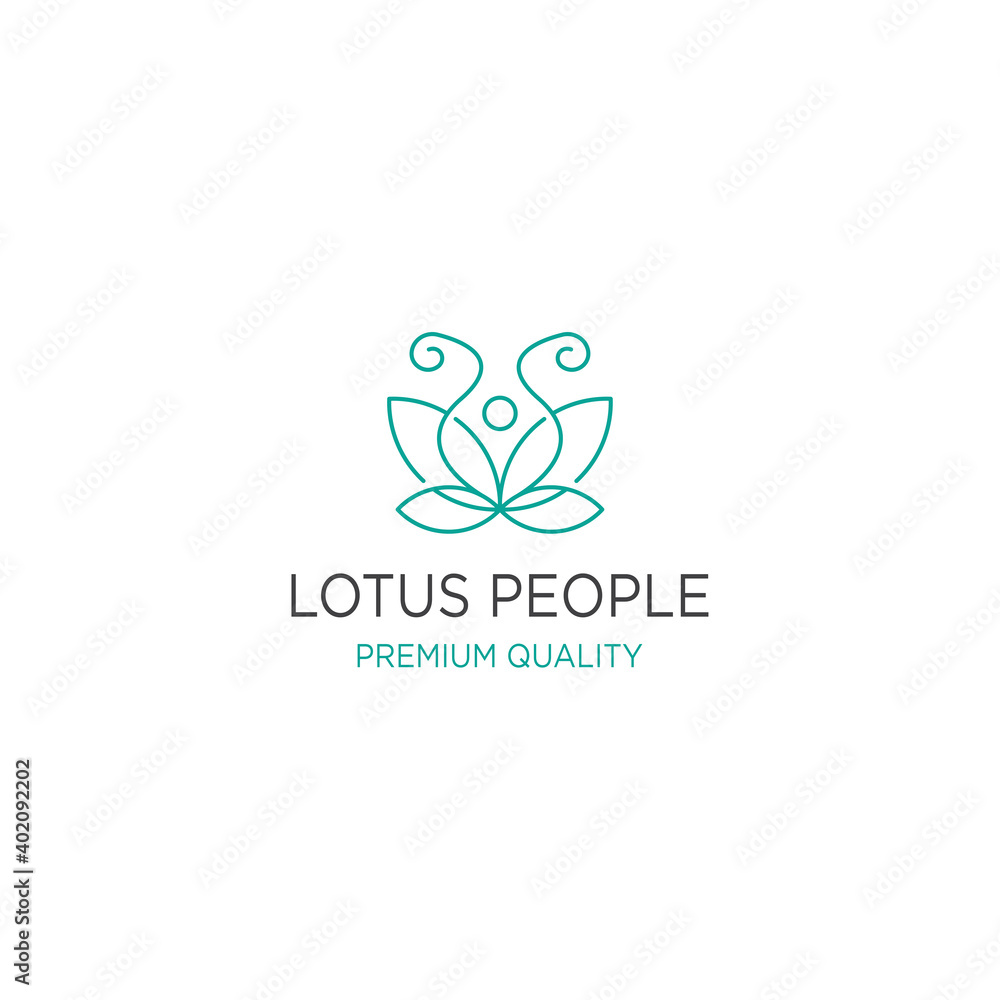 Yoga leaf lotus logo icon illustration Yoga leaf lotus logo icon illustration