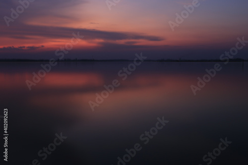 Night view of Lam Pao Dam Kalasin Province, Thailand © Anupong