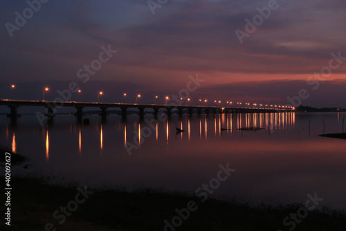Wallpaper Mural Night view of Lam Pao Dam Kalasin Province, Thailand Torontodigital.ca