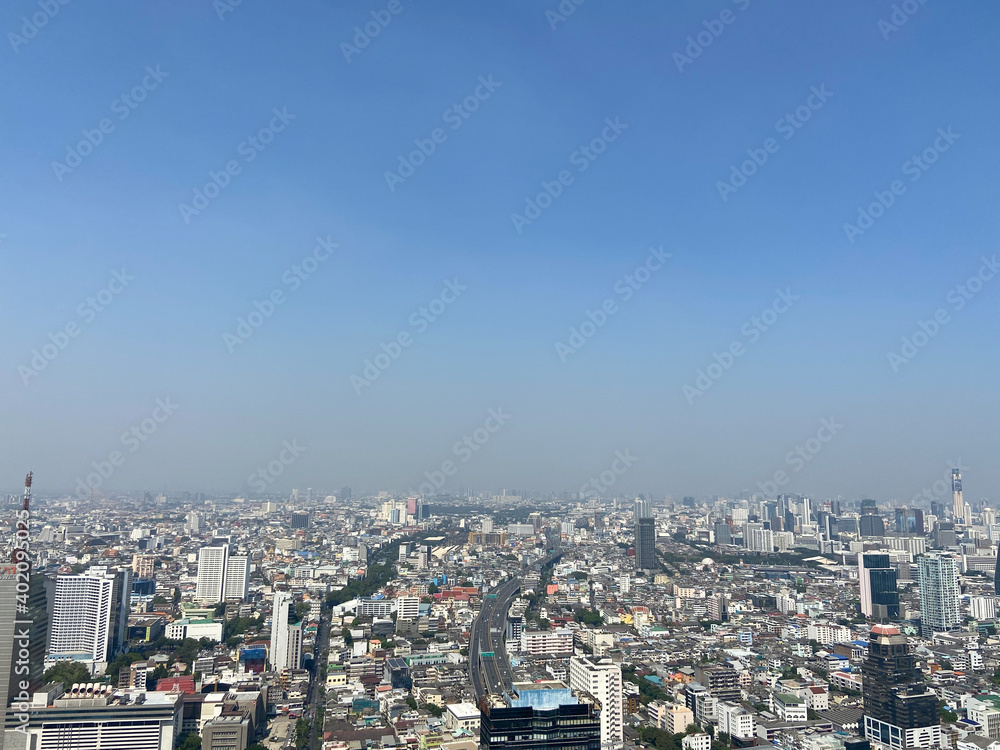 view of the city in Bangkok Thailand