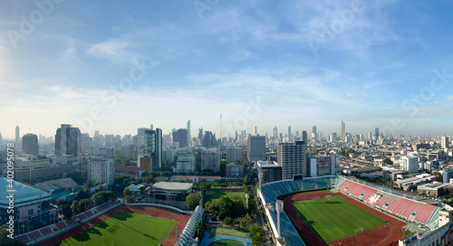 panorama view of the city in Bangkok Thailand