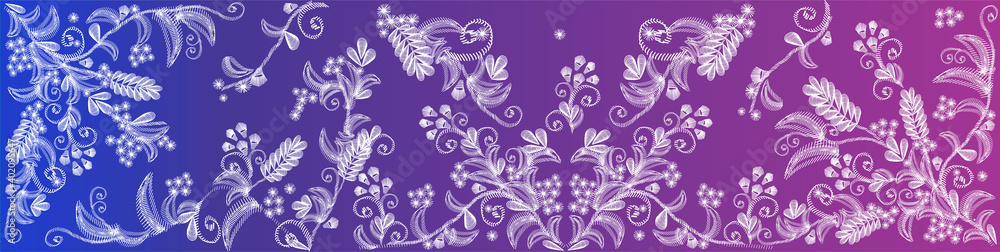 Fototapeta premium white stripe decoration on color background