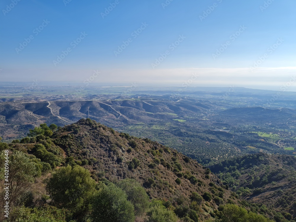 Landscape panoramic view in Cyprus