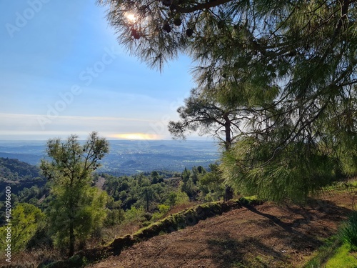 Landscape panoramic view in Cyprus