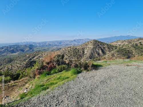 Landscape panoramic view in Cyprus