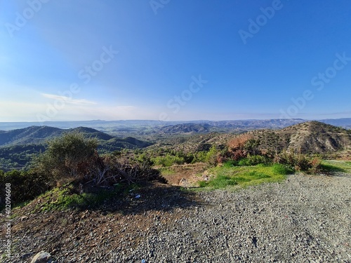 Landscape panoramic view in Cyprus