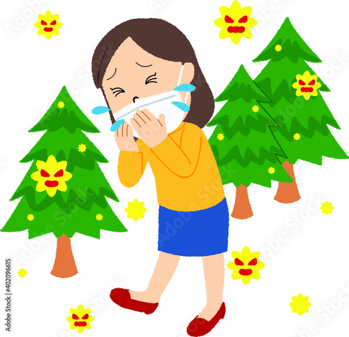 アレルギー性鼻炎のイラスト