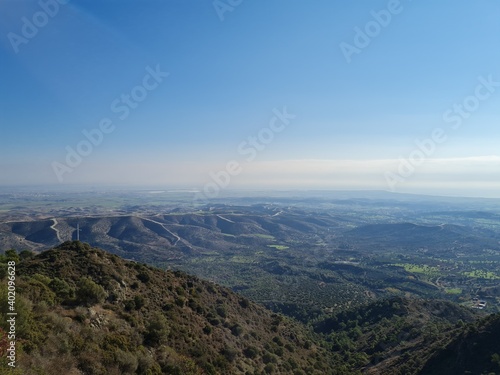 Landscape panoramic view in Cyprus