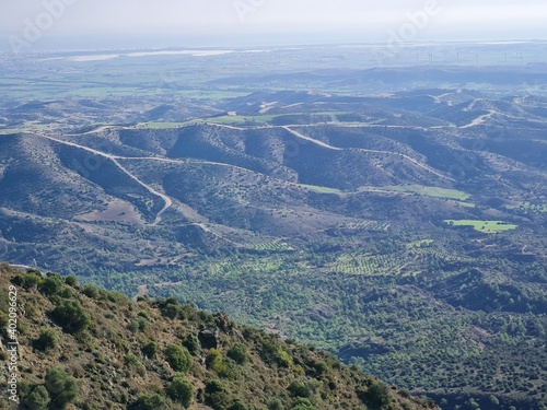 Landscape panoramic view in Cyprus