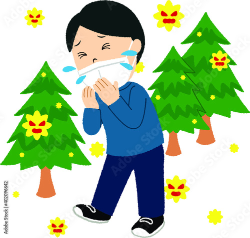 花粉症のイラスト