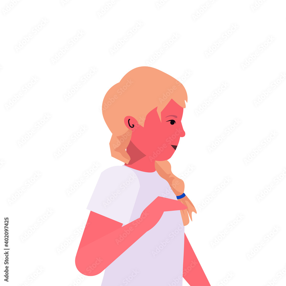 beautiful little girl cute child avatar chilhood concept female cartoon character portrait vector illustration beautiful little girl cute child avatar chilhood concept female cartoon character portrait vector illustration