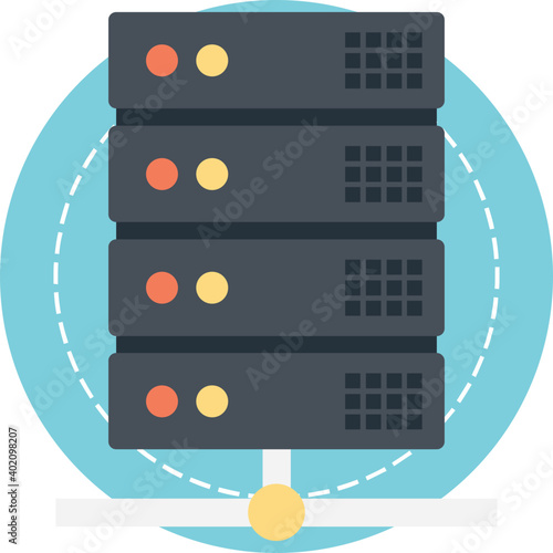 Web Hosting Flat Icon