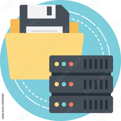 Data Recovery Flat Icon 