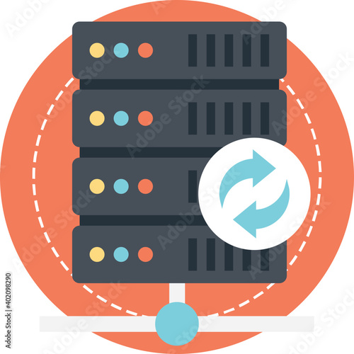 Server Backup Flat Icon 