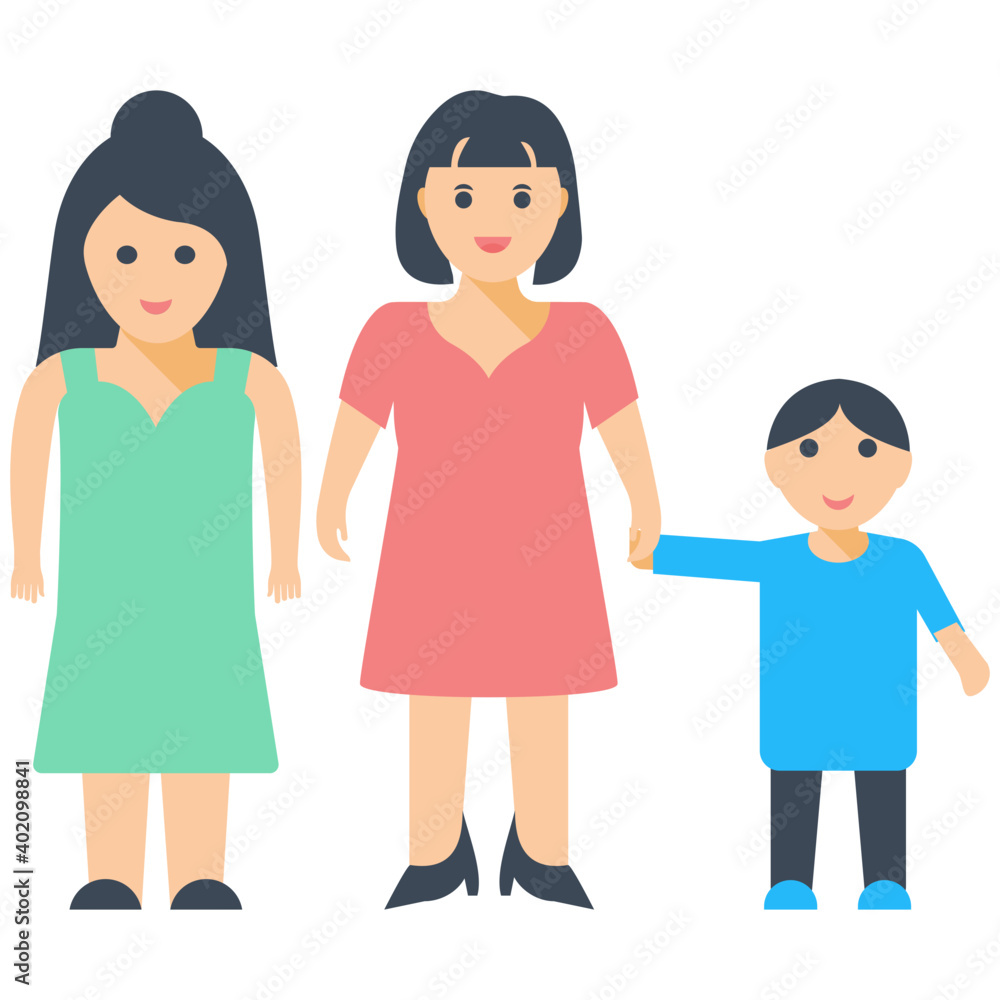 Obraz premium Single Mother Flat Icon