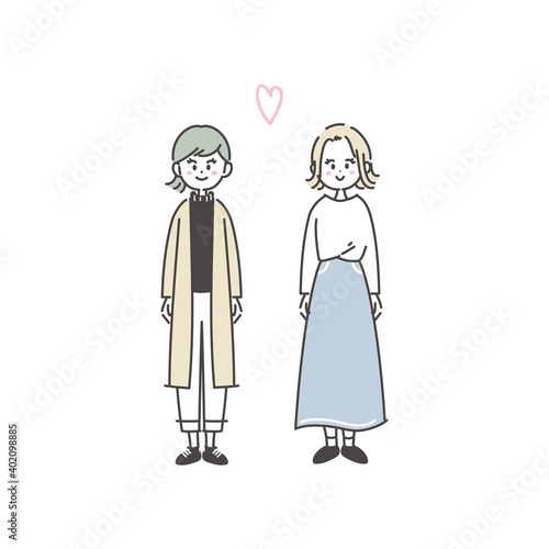 同性カップルのイラスト