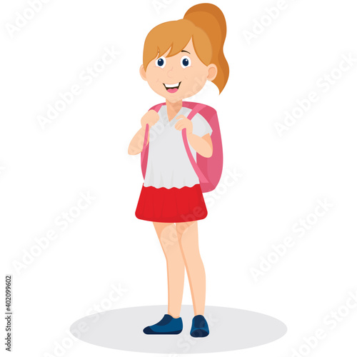 Girl Scholar Illustration 