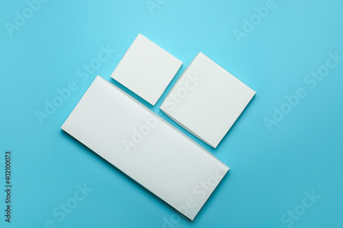 Blank white rectangular and...