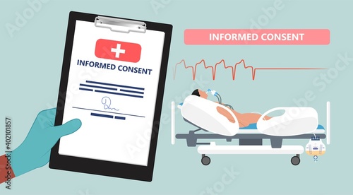 health care treat form test option decide risk benefit agree sign legal verbal researcher trial survey cancer exam illness medicine nurse vaccinations biopsy study emergency life saving