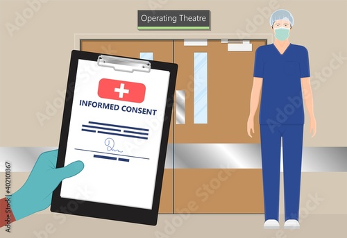 health care treat form test option decide risk benefit agree sign legal verbal researcher trial survey cancer exam illness medicine nurse vaccinations biopsy study emergency life saving