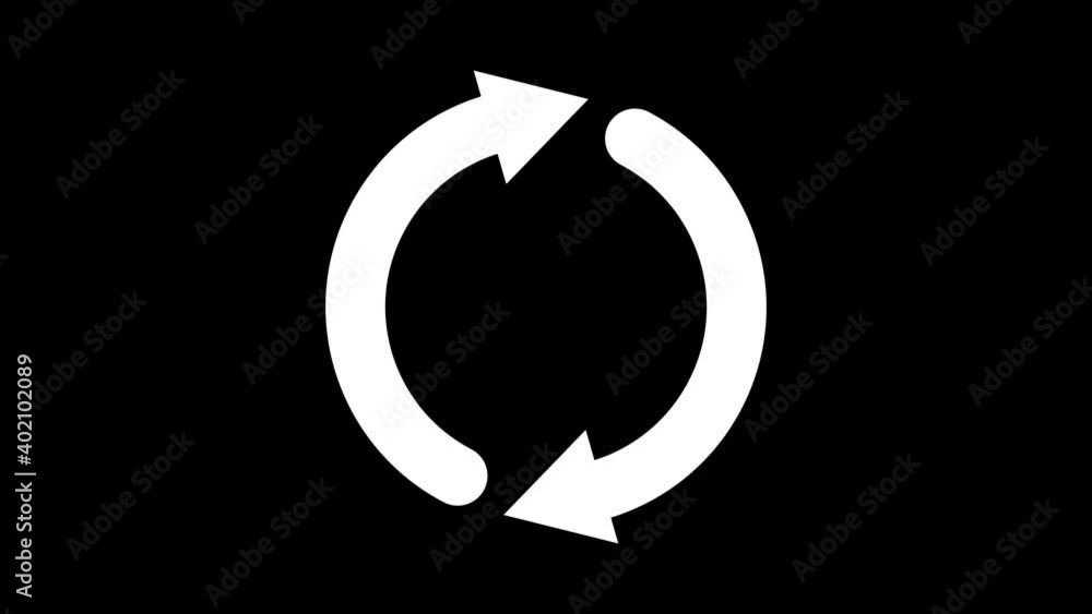 Two Arrow Cycle Recycle Sign Symbol Animation Seamless Loops Two Arrow Cycle Recycle Sign Symbol Animation Seamless Loops