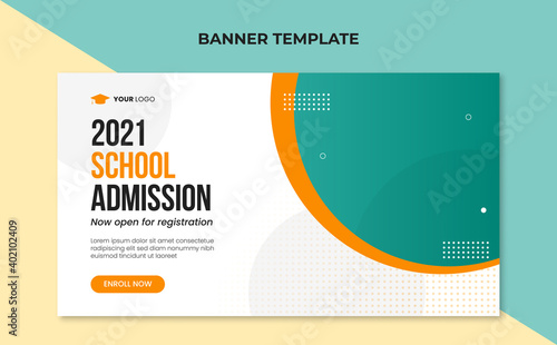 2021 school admission banner template