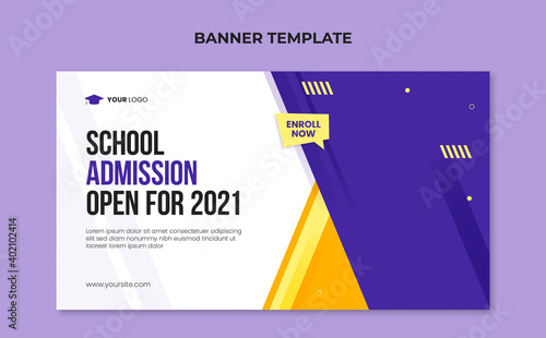 School admission web banner template