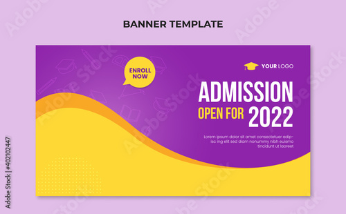 Banner template for school admission