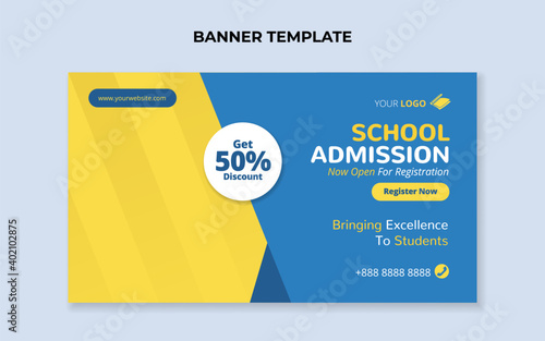 School education admission banner template